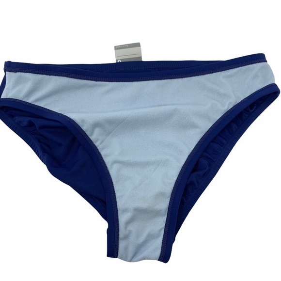 Nike Swim Cobalt Blue Mid Rise Hipster Sport Bikini Bottoms Swish Logo Size 8 - Picture 11 of 11
